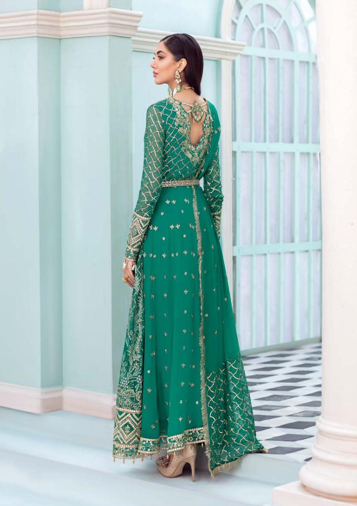 Formal Dress - Roheenaz - Kalidar - RCH-22-08 available at Saleem Fabrics Traditions