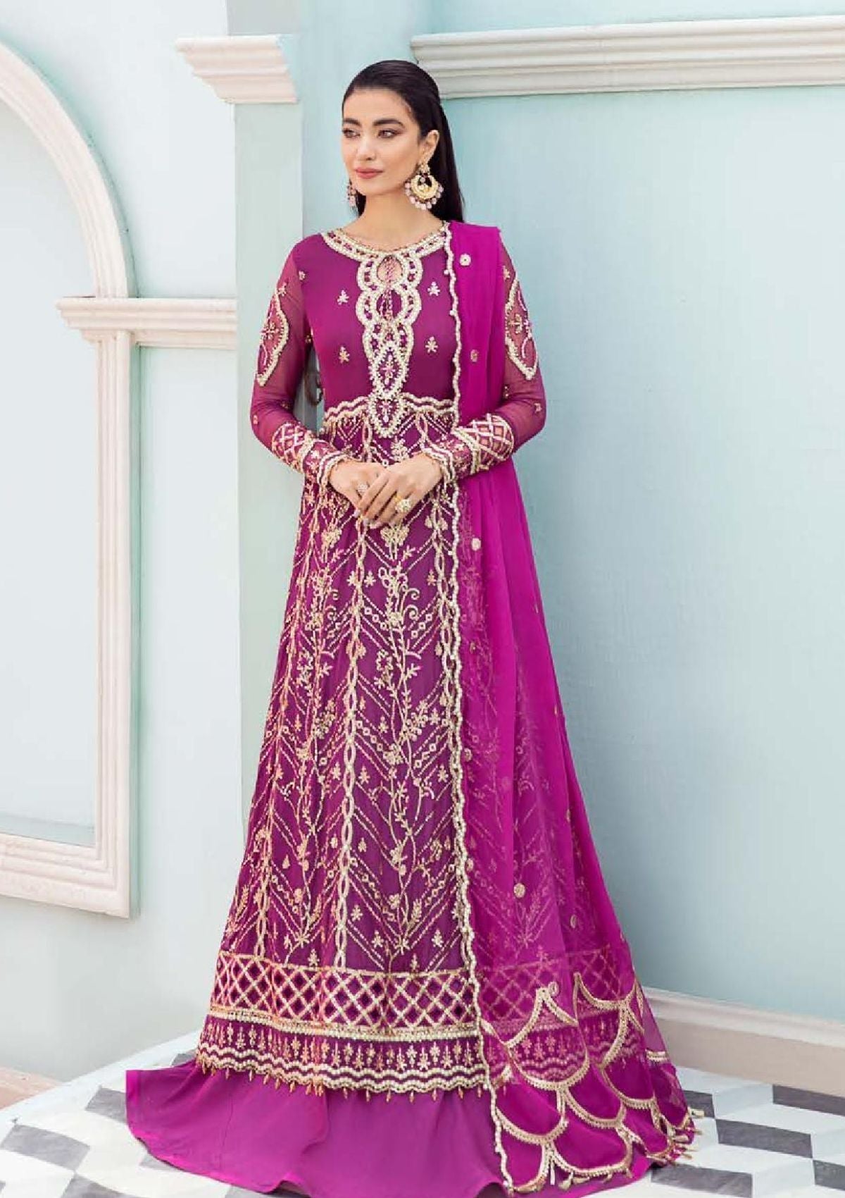 Formal Dress - Roheenaz - Kalidar - RCH-22-10 available at Saleem Fabrics Traditions