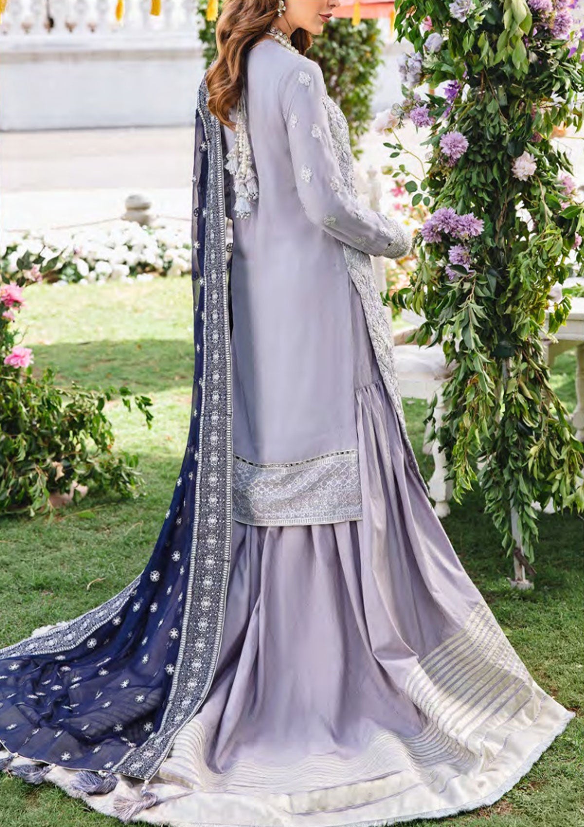 Formal Dress - Salitex - Retro Luxury Chiffon - HC#00037 (Gleaming Luxe) available at Saleem Fabrics Traditions