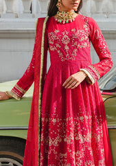 Formal Dress - Salitex - Retro Luxury Chiffon - HC#00040 (Dazzle De Rouge) available at Saleem Fabrics Traditions