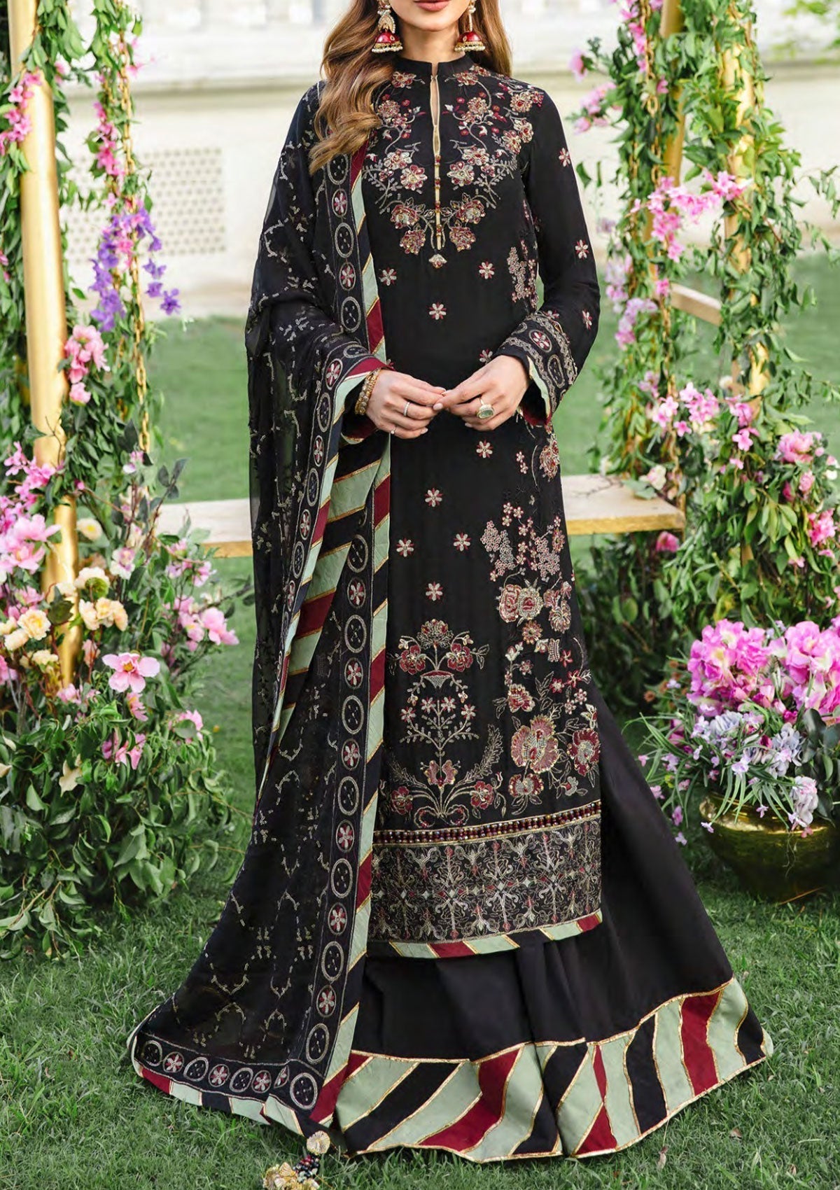 Formal Dress - Salitex - Retro Luxury Chiffon - HC#00042 (Monarch) available at Saleem Fabrics Traditions