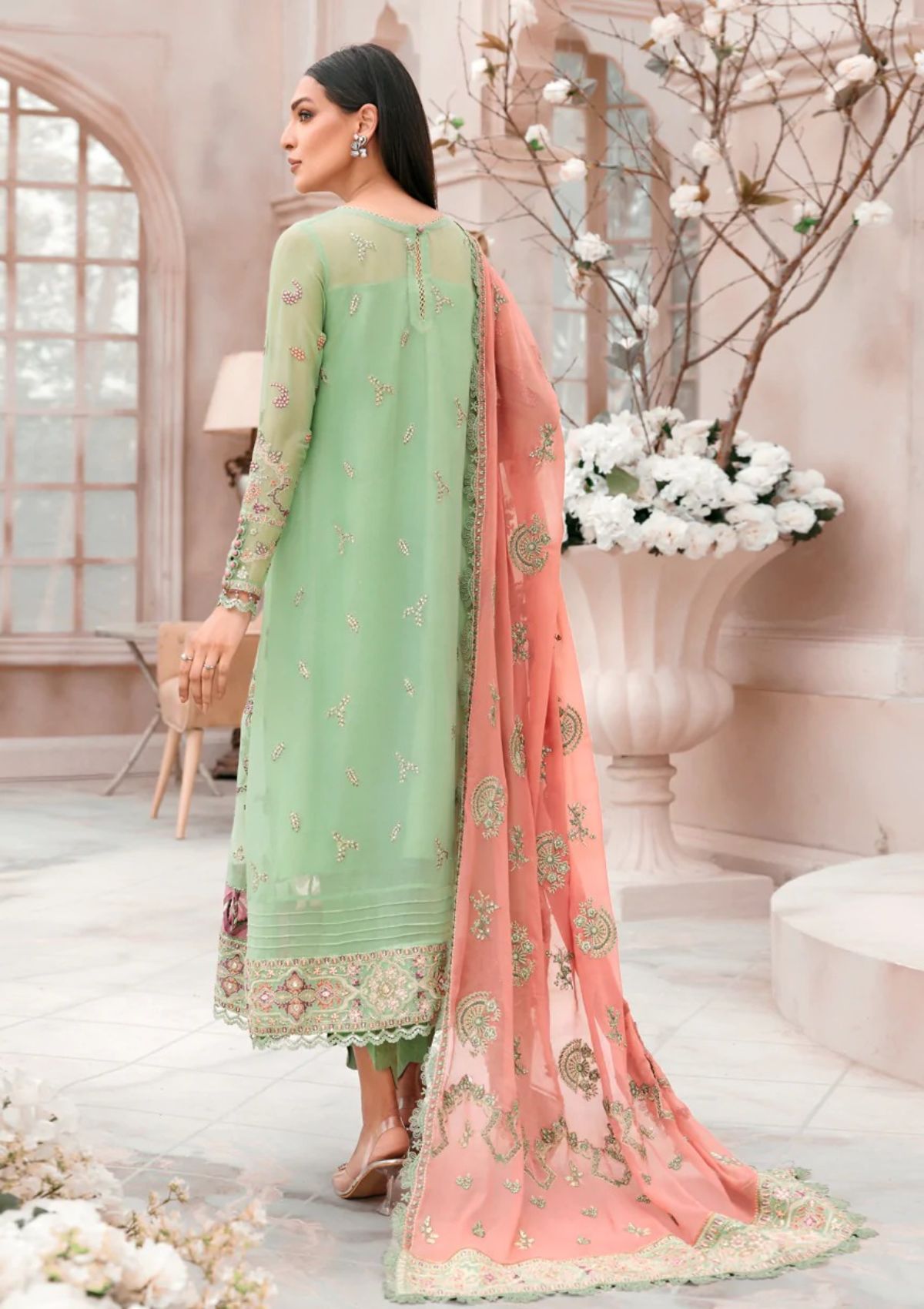 Formal Dress - Xenia - Mehfilen - CYRA - D#3 available at Saleem Fabrics Traditions