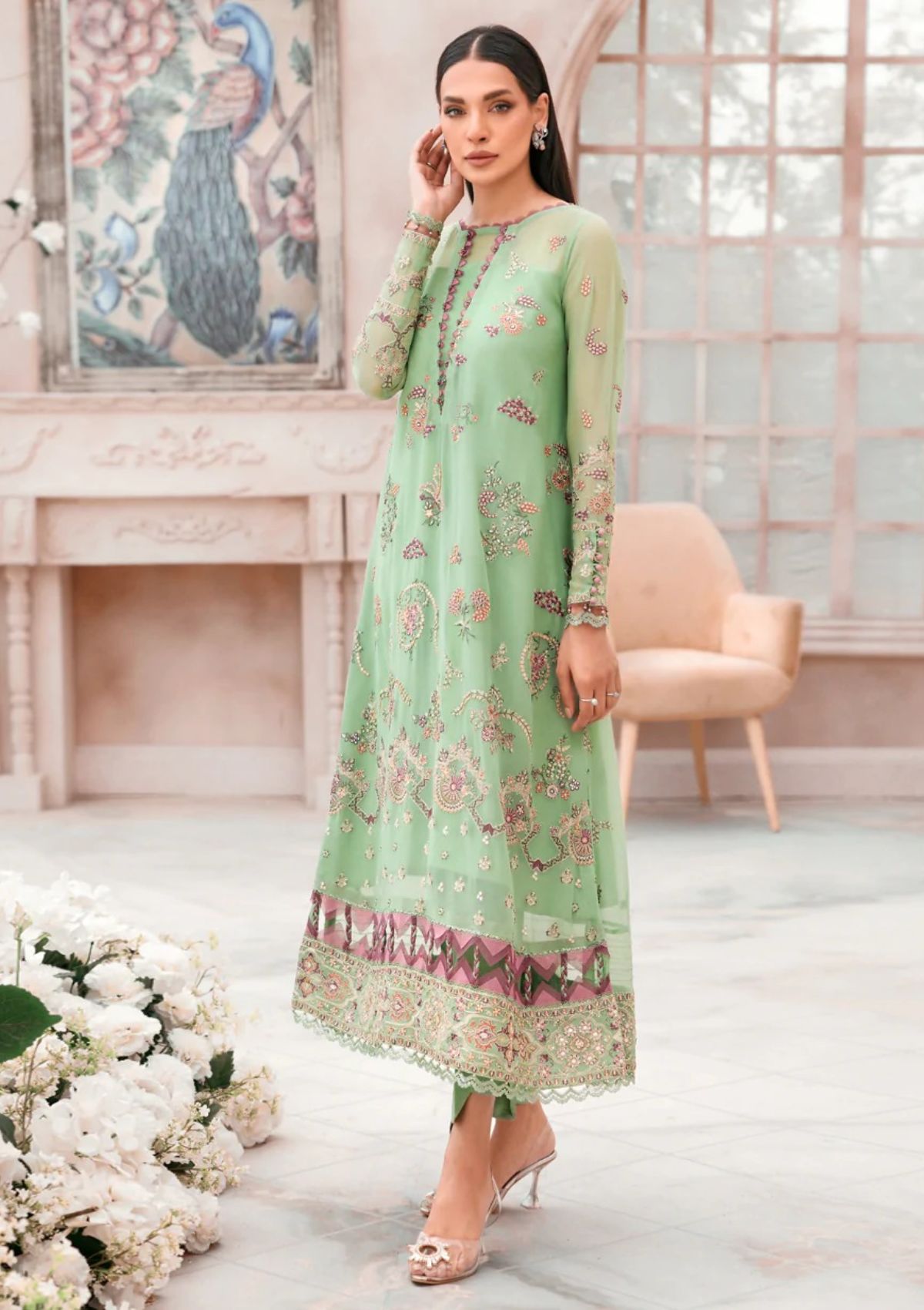 Formal Dress - Xenia - Mehfilen - CYRA - D#3 available at Saleem Fabrics Traditions