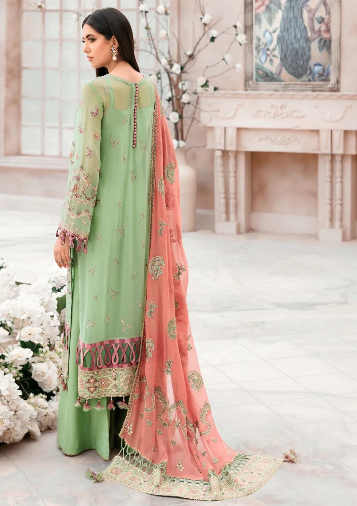 Formal Dress - Xenia - Mehfilen - CYRA - D#3 available at Saleem Fabrics Traditions