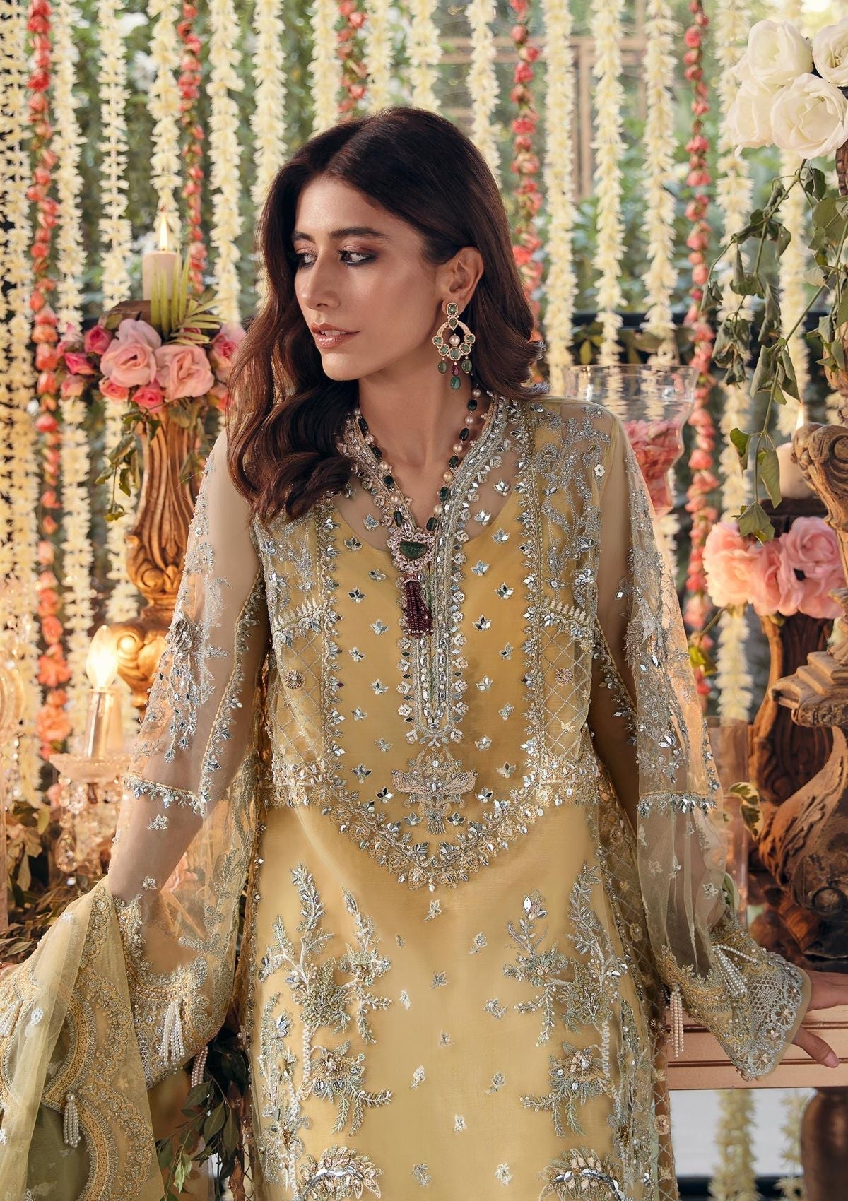 Formal Dress - Zaha - Gossamer - ASTRELLA - ZC22-05 available at Saleem Fabrics Traditions