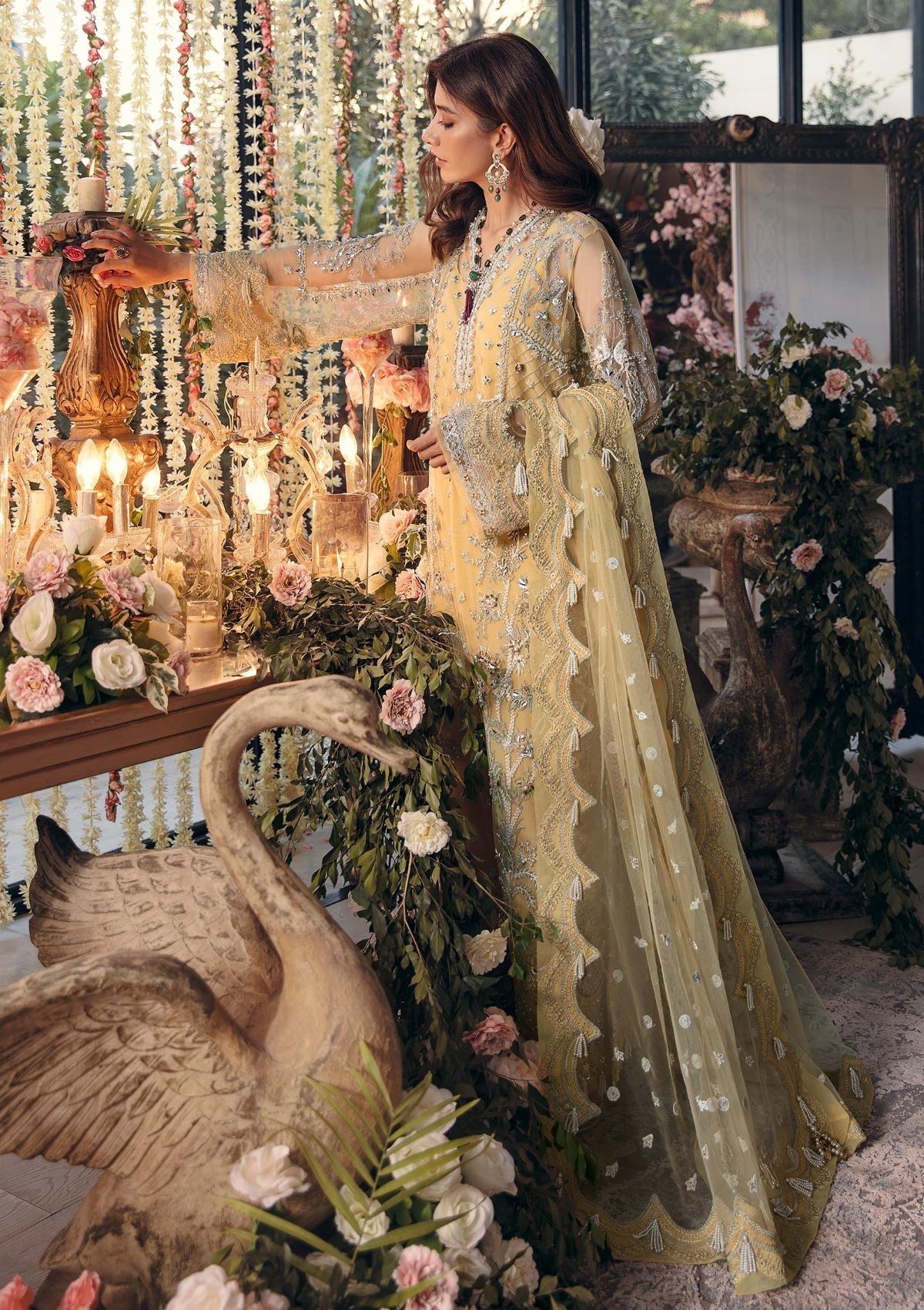 Formal Dress - Zaha - Gossamer - ASTRELLA - ZC22-05 available at Saleem Fabrics Traditions