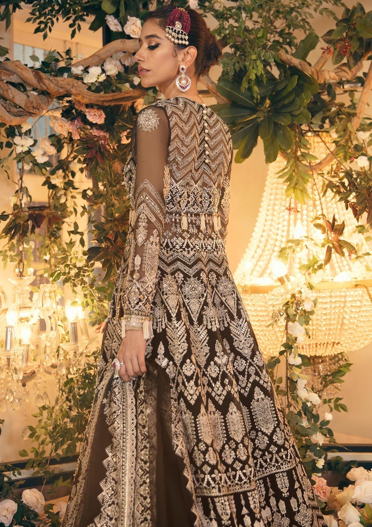 Formal Dress - Zaha - Gossamer - MANIJEH - ZC22-08 available at Saleem Fabrics Traditions