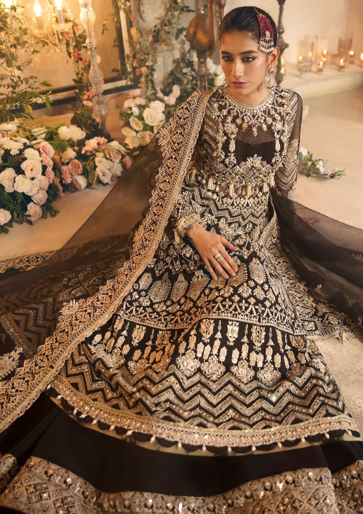 Formal Dress - Zaha - Gossamer - MANIJEH - ZC22-08 available at Saleem Fabrics Traditions