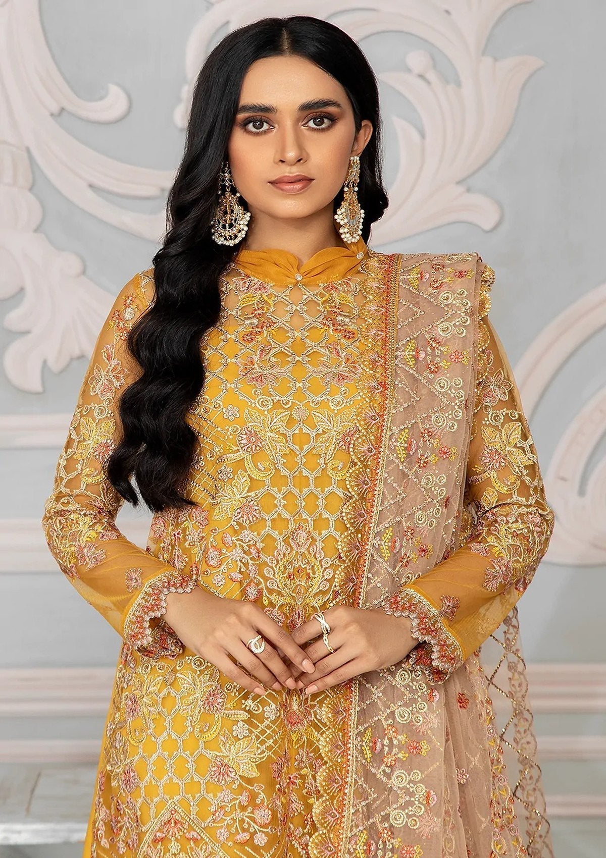 Formal Dress - Zarif - Bahaar - GOLDIER - ZB#3 available at Saleem Fabrics Traditions