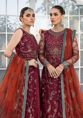 Formal Dress - Zarif - De Luxury - Chiffon - ZDL#01 (Rouche) available at Saleem Fabrics Traditions