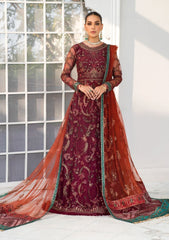 Formal Dress - Zarif - De Luxury - Chiffon - ZDL#01 (Rouche) available at Saleem Fabrics Traditions