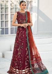 Formal Dress - Zarif - De Luxury - Chiffon - ZDL#01 (Rouche) available at Saleem Fabrics Traditions