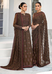 Formal Dress - Zarif - De Luxury - Chiffon - ZDL#05 (Hazel Wood) available at Saleem Fabrics Traditions