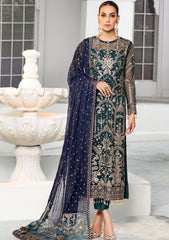 Formal Dress - Zarif - De Luxury - Chiffon - ZDL#09 (Meadow) available at Saleem Fabrics Traditions