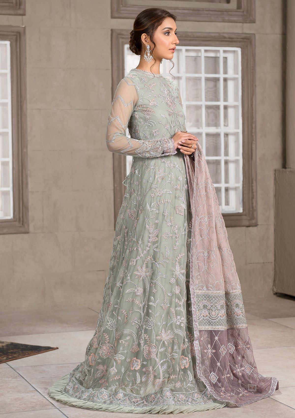 Formal Dress - Zarif - Falak - Festive - ZF#01 (BLOSSOM) available at Saleem Fabrics Traditions