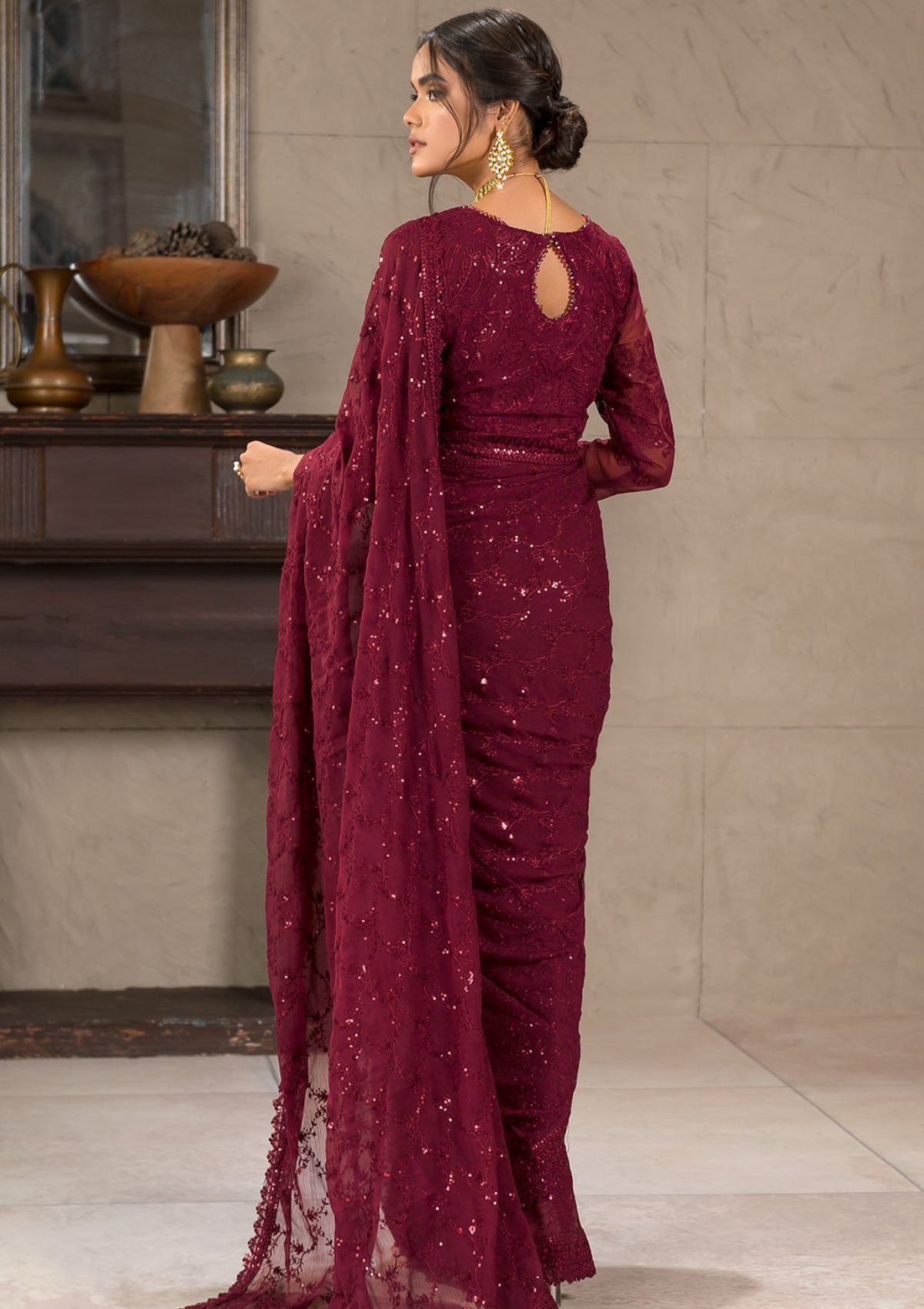 Formal Dress - Zarif - Falak - Festive - ZF#07 (Berria) available at Saleem Fabrics Traditions