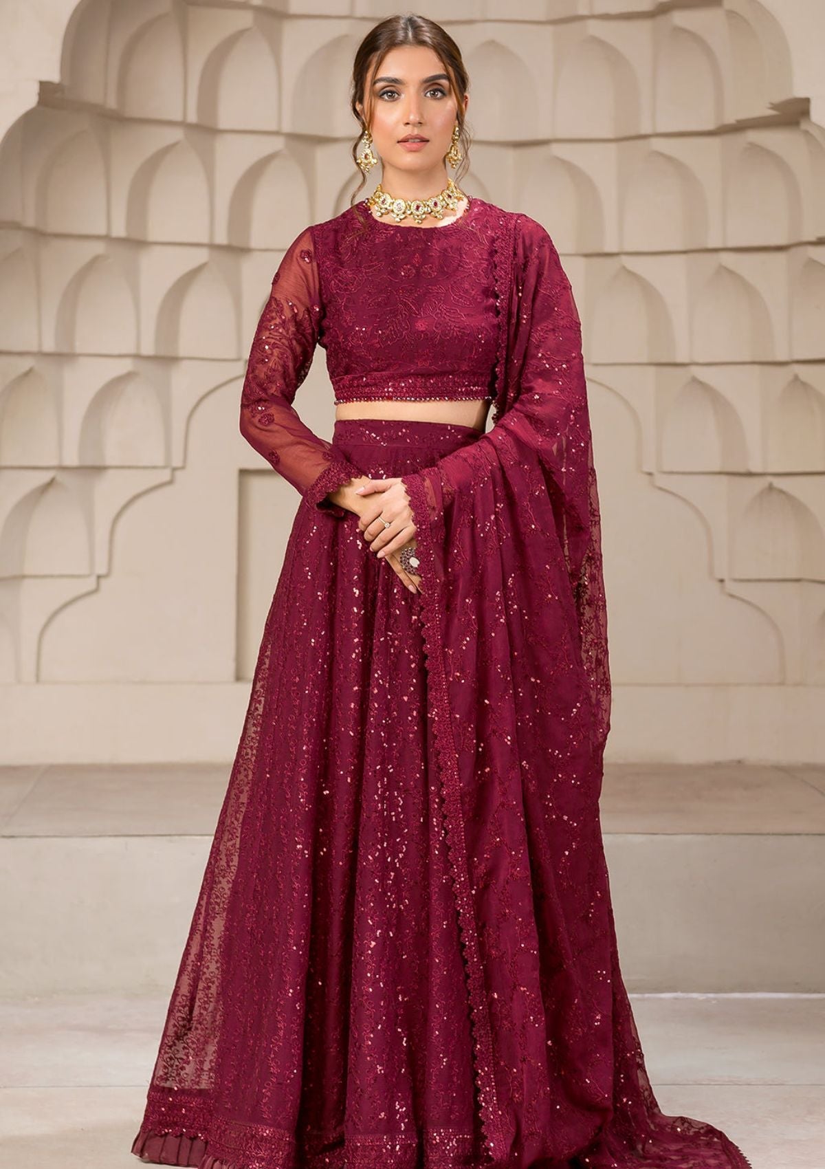 Formal Dress - Zarif - Falak - Festive - ZF#07 (Berria) available at Saleem Fabrics Traditions