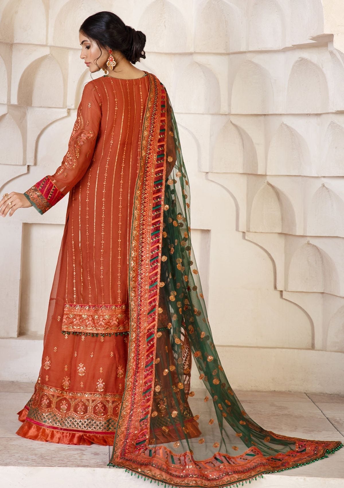 Formal Dress - Zarif - Gulzaar - Festive - ZFG#02 (MERIGOLD) available at Saleem Fabrics Traditions