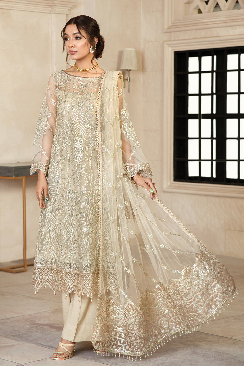 Formal Dress - Zarif - Gulzaar - Festive - ZFG#03 (DAISY) available at Saleem Fabrics Traditions