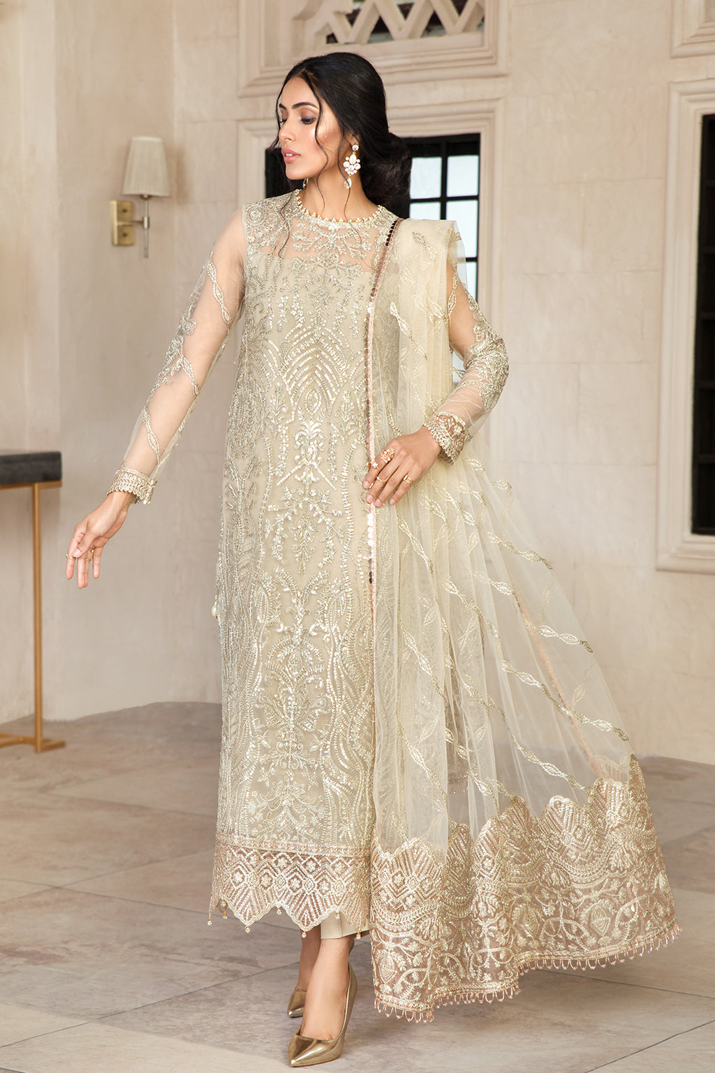 Formal Dress - Zarif - Gulzaar - Festive - ZFG#03 (DAISY) available at Saleem Fabrics Traditions