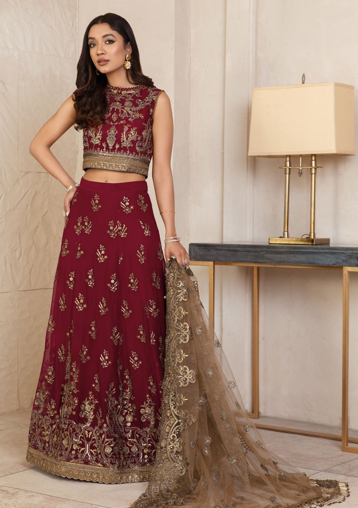 Formal Dress - Zarif - Gulzaar - Festive - ZFG#04 (ROSELIA) available at Saleem Fabrics Traditions