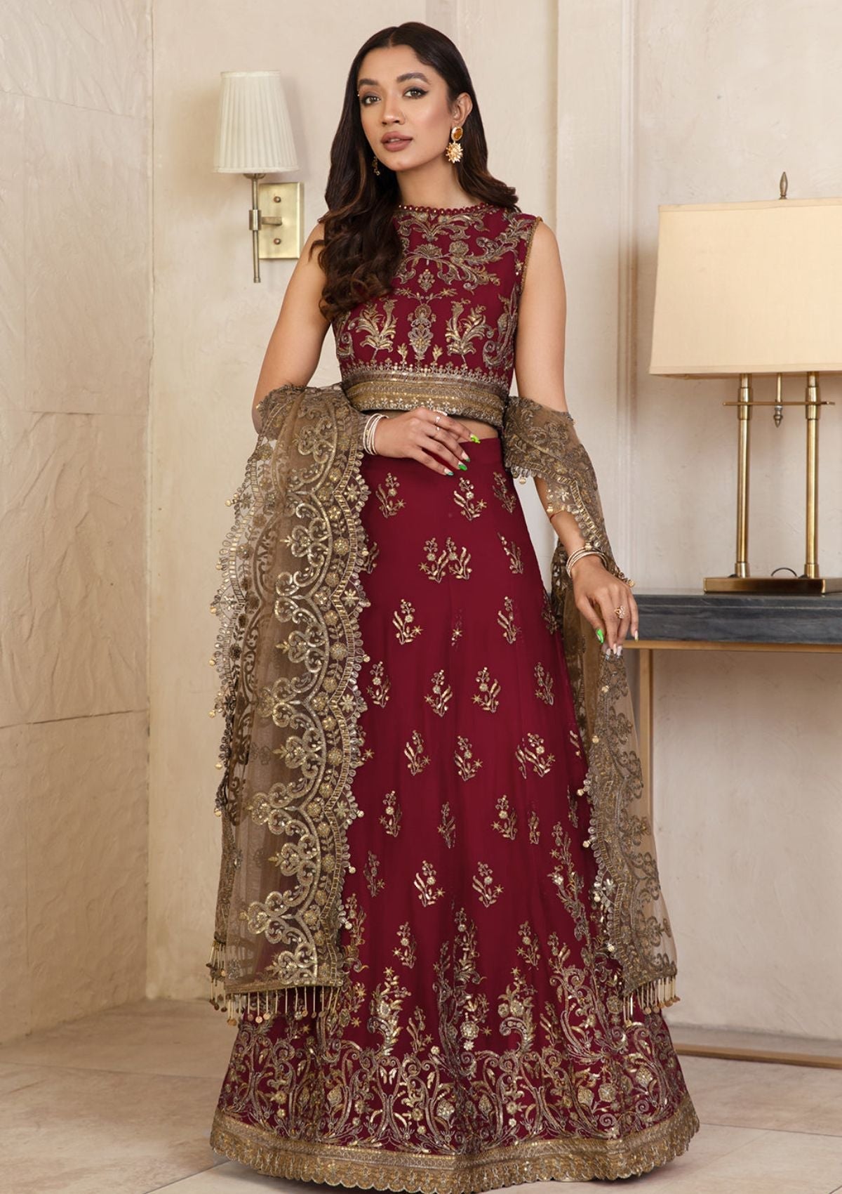 Formal Dress - Zarif - Gulzaar - Festive - ZFG#04 (ROSELIA) available at Saleem Fabrics Traditions