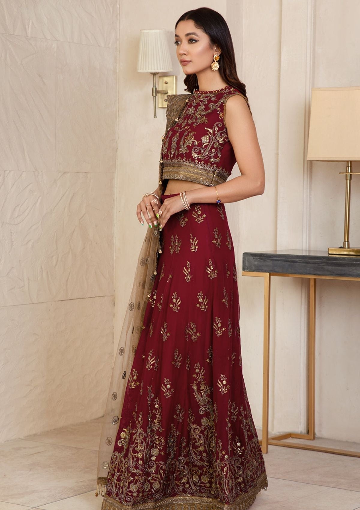 Formal Dress - Zarif - Gulzaar - Festive - ZFG#04 (ROSELIA) available at Saleem Fabrics Traditions