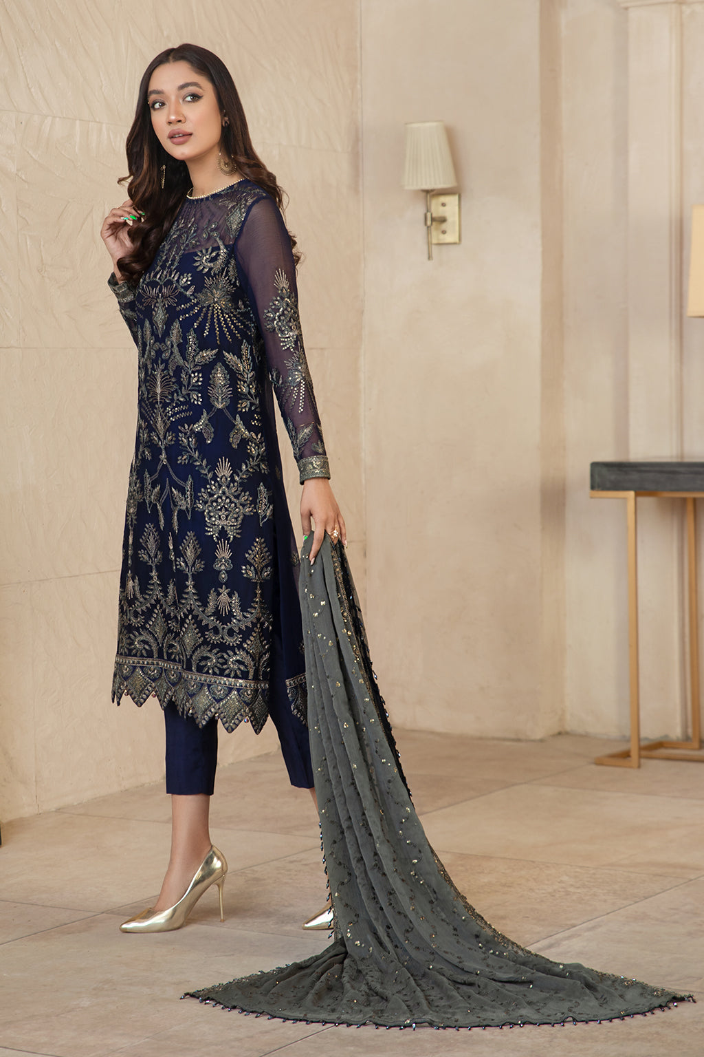 Formal Dress - Zarif - Gulzaar - Festive - ZFG#05 (ELYSIAN) available at Saleem Fabrics Traditions