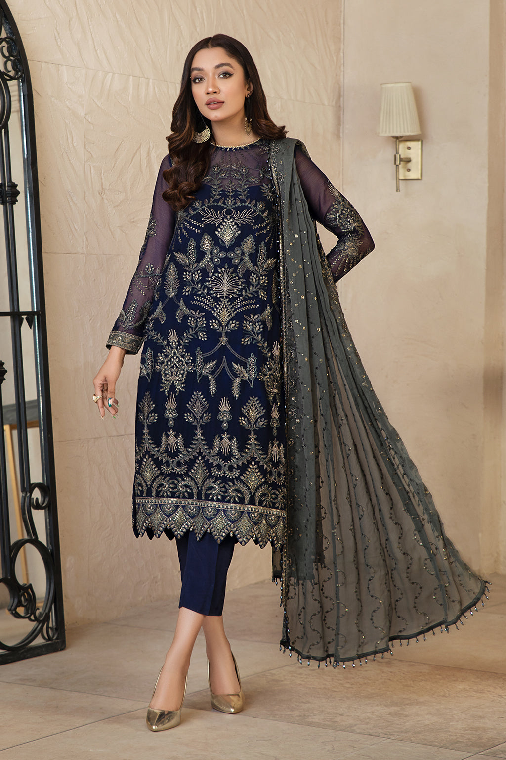 Formal Dress - Zarif - Gulzaar - Festive - ZFG#05 (ELYSIAN) available at Saleem Fabrics Traditions