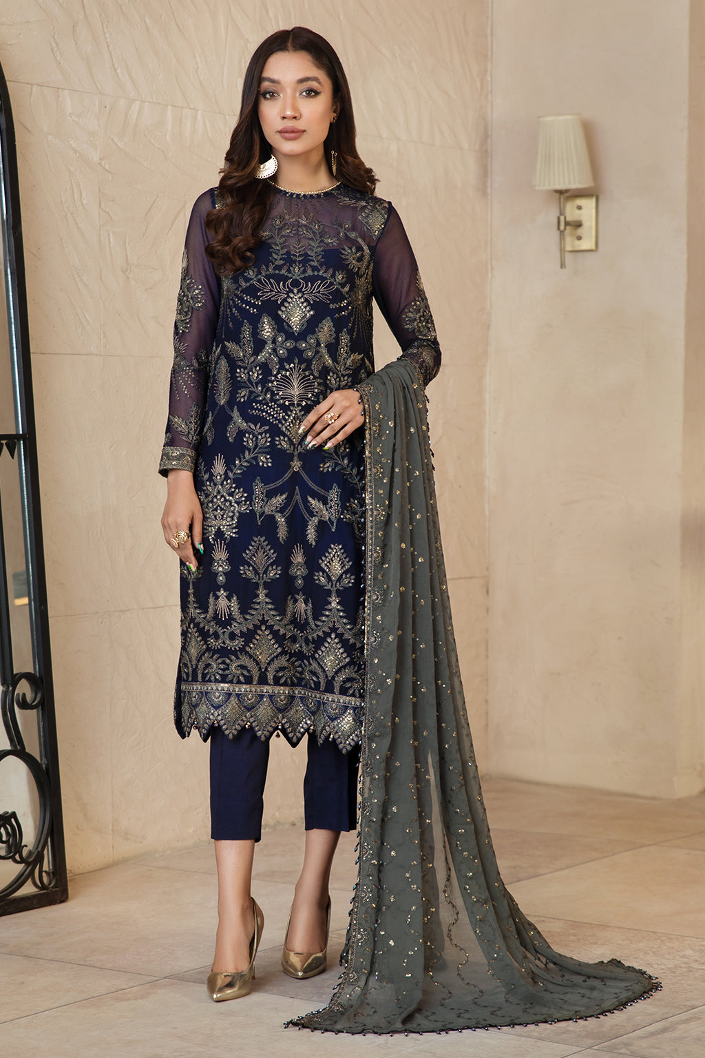 Formal Dress - Zarif - Gulzaar - Festive - ZFG#05 (ELYSIAN) available at Saleem Fabrics Traditions