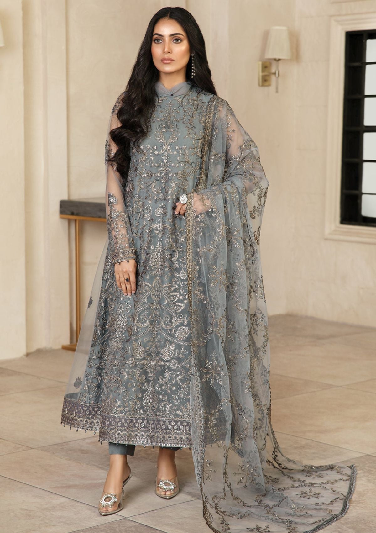 Formal Dress - Zarif - Gulzaar - Festive - ZFG#07 (HAZEL) available at Saleem Fabrics Traditions