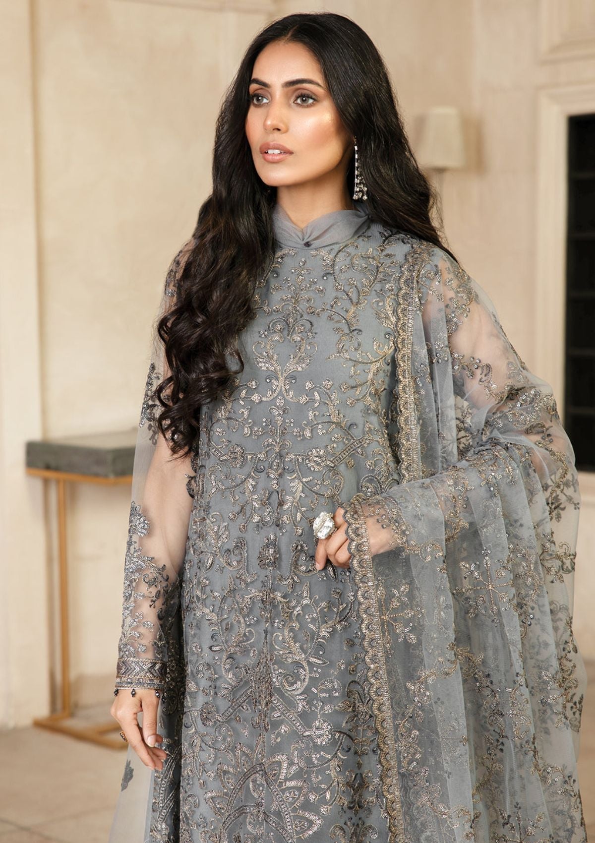 Formal Dress - Zarif - Gulzaar - Festive - ZFG#07 (HAZEL) available at Saleem Fabrics Traditions