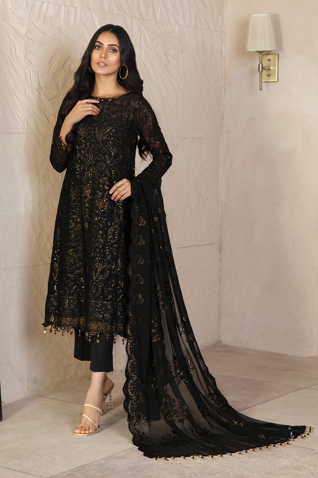 Formal Dress - Zarif - Gulzaar - Festive - ZFG#08 (TWILIGHT) available at Saleem Fabrics Traditions