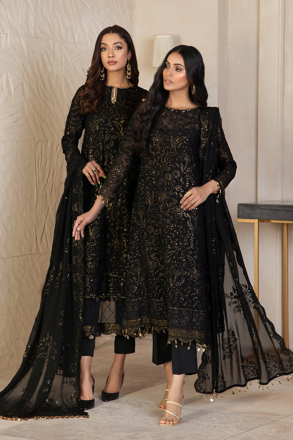 Formal Dress - Zarif - Gulzaar - Festive - ZFG#08 (TWILIGHT) available at Saleem Fabrics Traditions