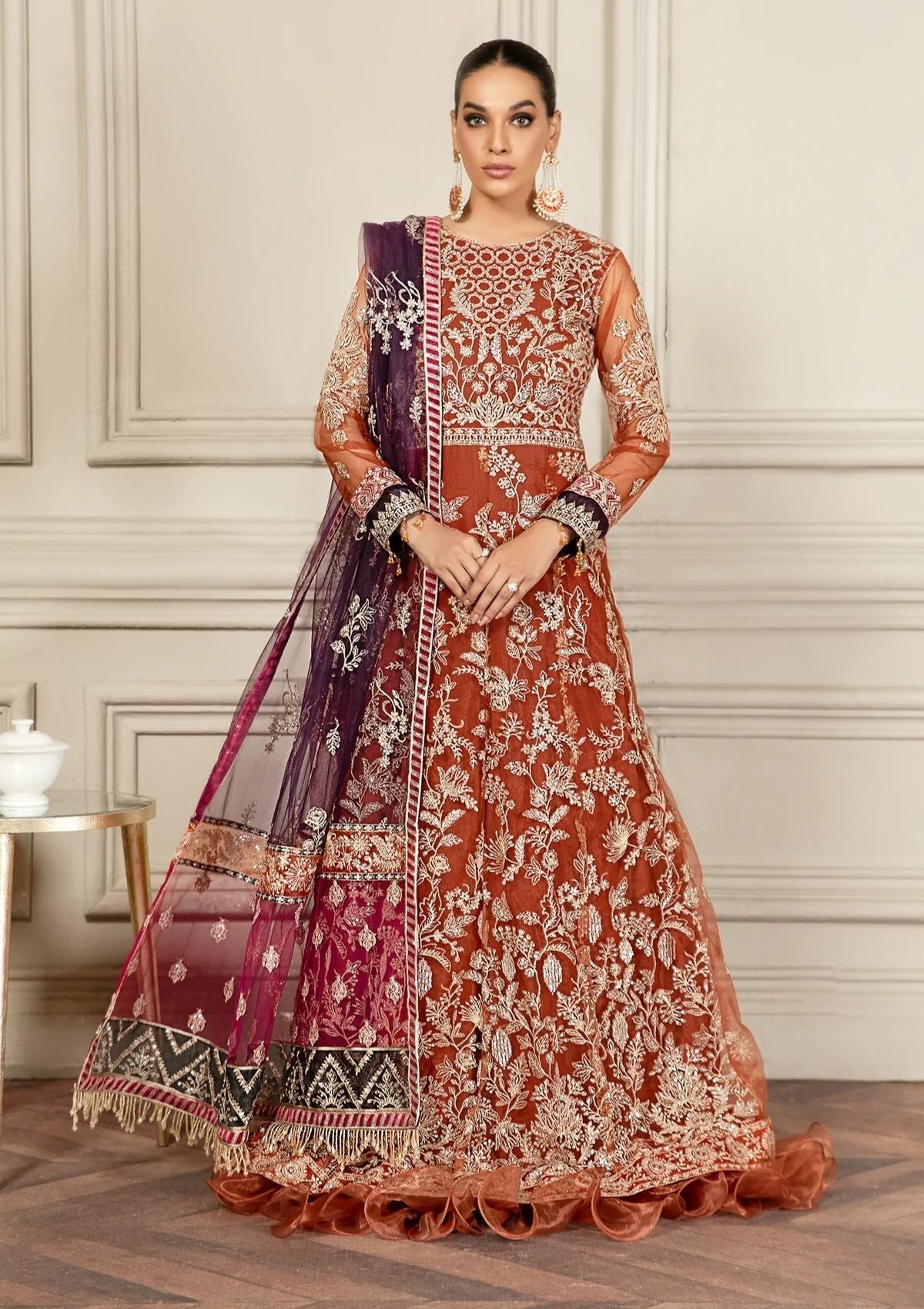 Formal Dress - Zarif - Mehroze - AMBER available at Saleem Fabrics Traditions