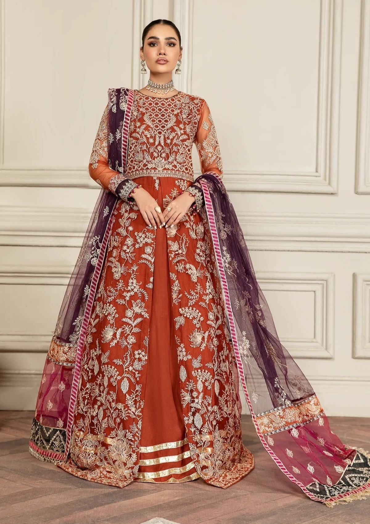 Formal Dress - Zarif - Mehroze - AMBER available at Saleem Fabrics Traditions