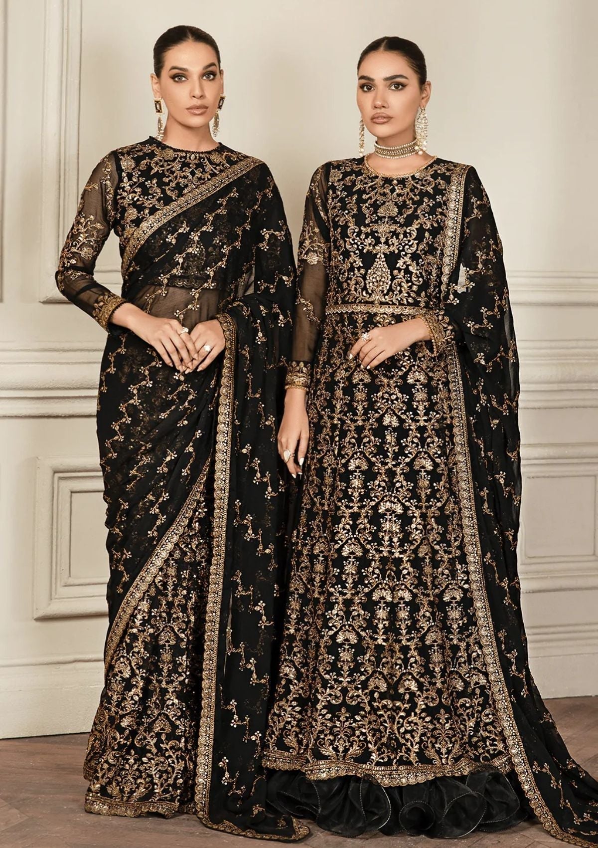 Formal Dress - Zarif - Mehroze - BLACK RUBY available at Saleem Fabrics Traditions