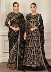 Formal Dress - Zarif - Mehroze - BLACK RUBY available at Saleem Fabrics Traditions