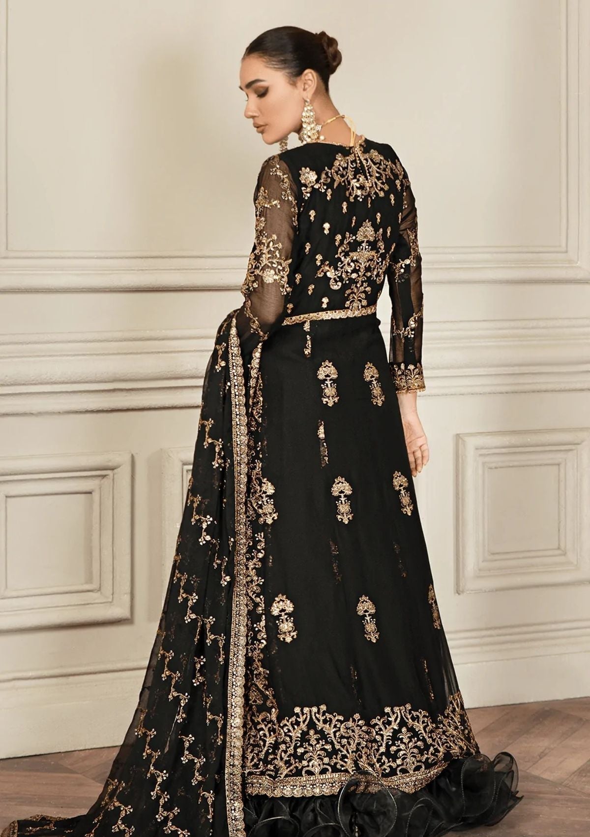 Formal Dress - Zarif - Mehroze - BLACK RUBY available at Saleem Fabrics Traditions