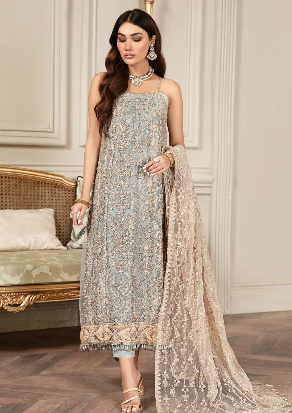 Formal Dress - Zarif - Mehroze - ICEBERG available at Saleem Fabrics Traditions