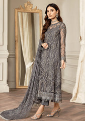 Formal Dress - Zarif - Mehroze - STORM GREY available at Saleem Fabrics Traditions