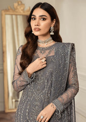 Formal Dress - Zarif - Mehroze - STORM GREY available at Saleem Fabrics Traditions
