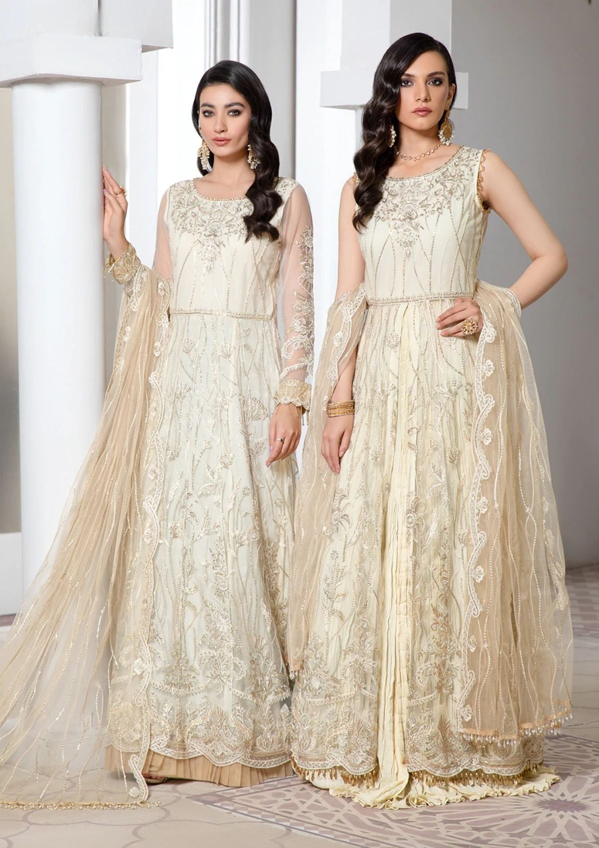 Formal Dress - Zarif - Pareesia - D#05 IVORY available at Saleem Fabrics Traditions