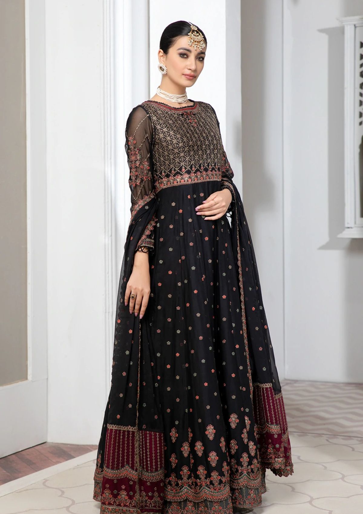 Formal Dress - Zarif - Pareesia - SMOKISH available at Saleem Fabrics Traditions