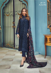 Formal Dress - Zarif - Rangrez - AZURE D#04 available at Saleem Fabrics Traditions