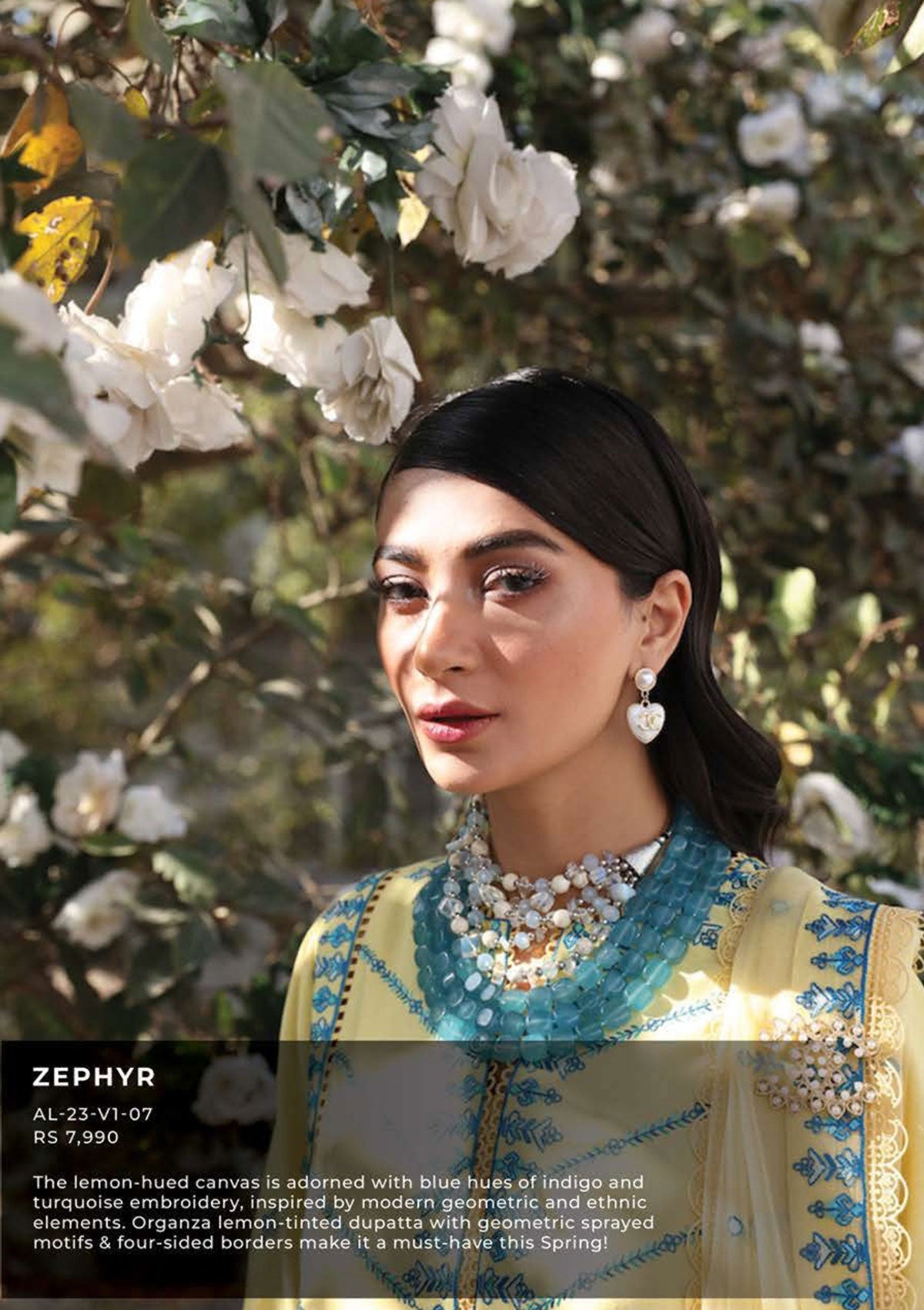 Lawn Collection - Afrozeh - Lamhay - AL#07 (Zephyr) available at Saleem Fabrics Traditions