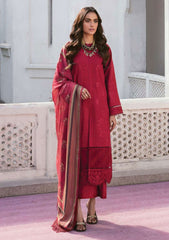 Lawn Collection - Afrozeh - Lamhay - AL#08 (Crimson) available at Saleem Fabrics Traditions