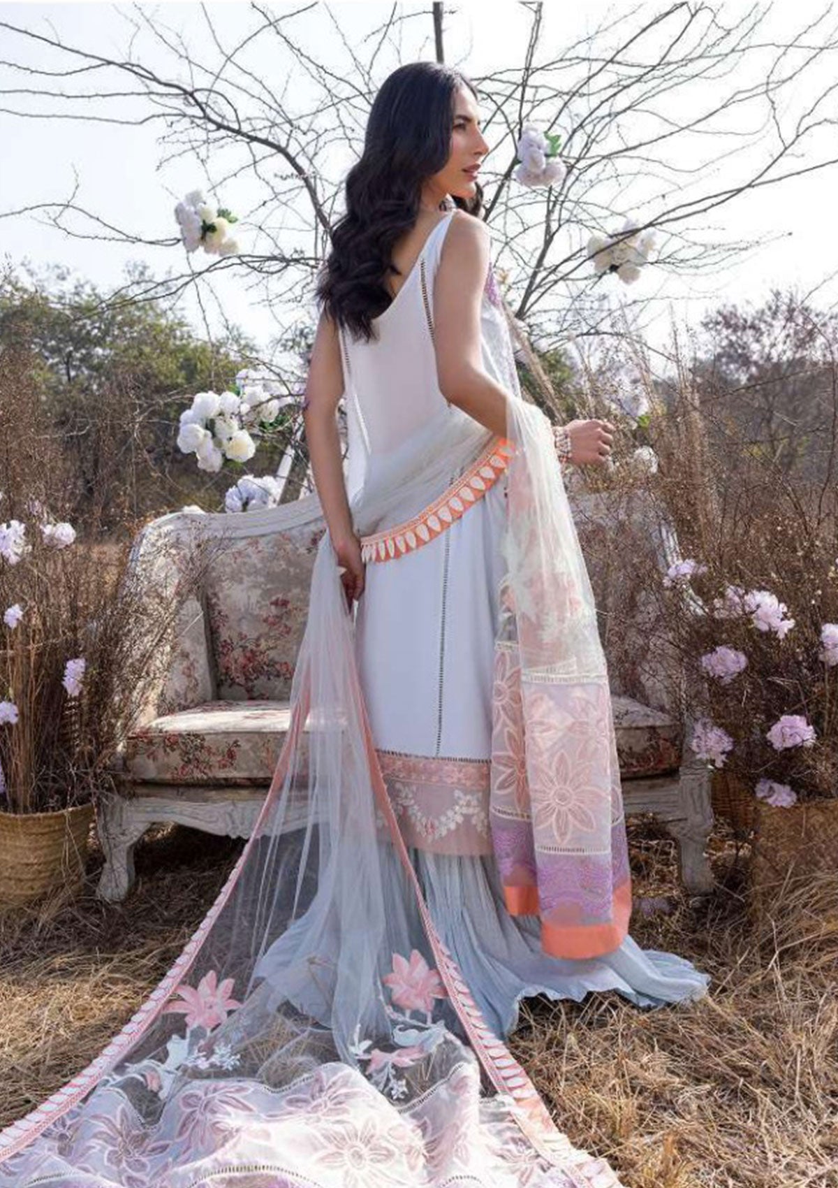 Lawn Collection - Asifa & Nabeel - Aleyna - ASL#06 (Daisy B) available at Saleem Fabrics Traditions