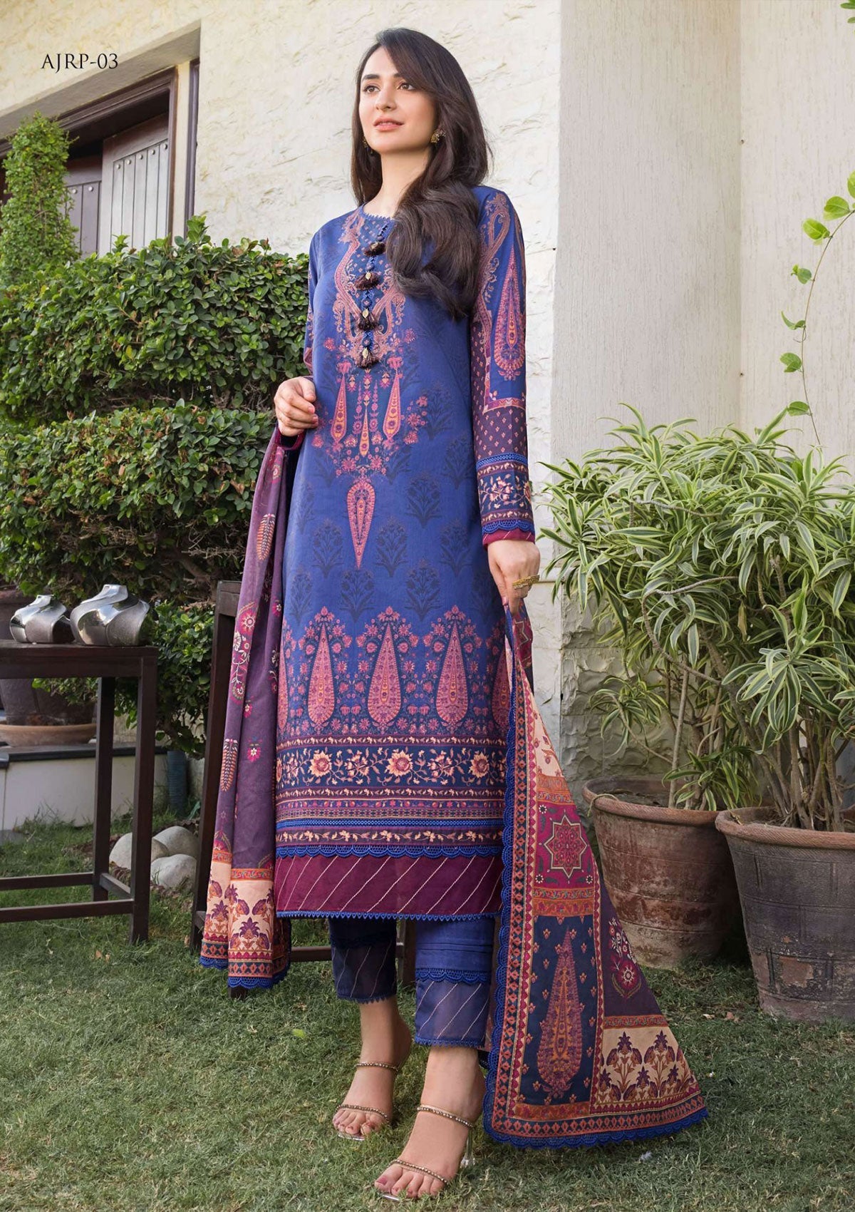 Lawn Collection - Asim Jofa - Rania - AJRP#03 available at Saleem Fabrics Traditions