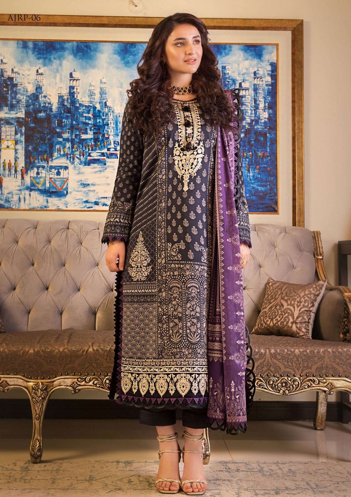 Lawn Collection - Asim Jofa - Rania - AJRP#06 available at Saleem Fabrics Traditions